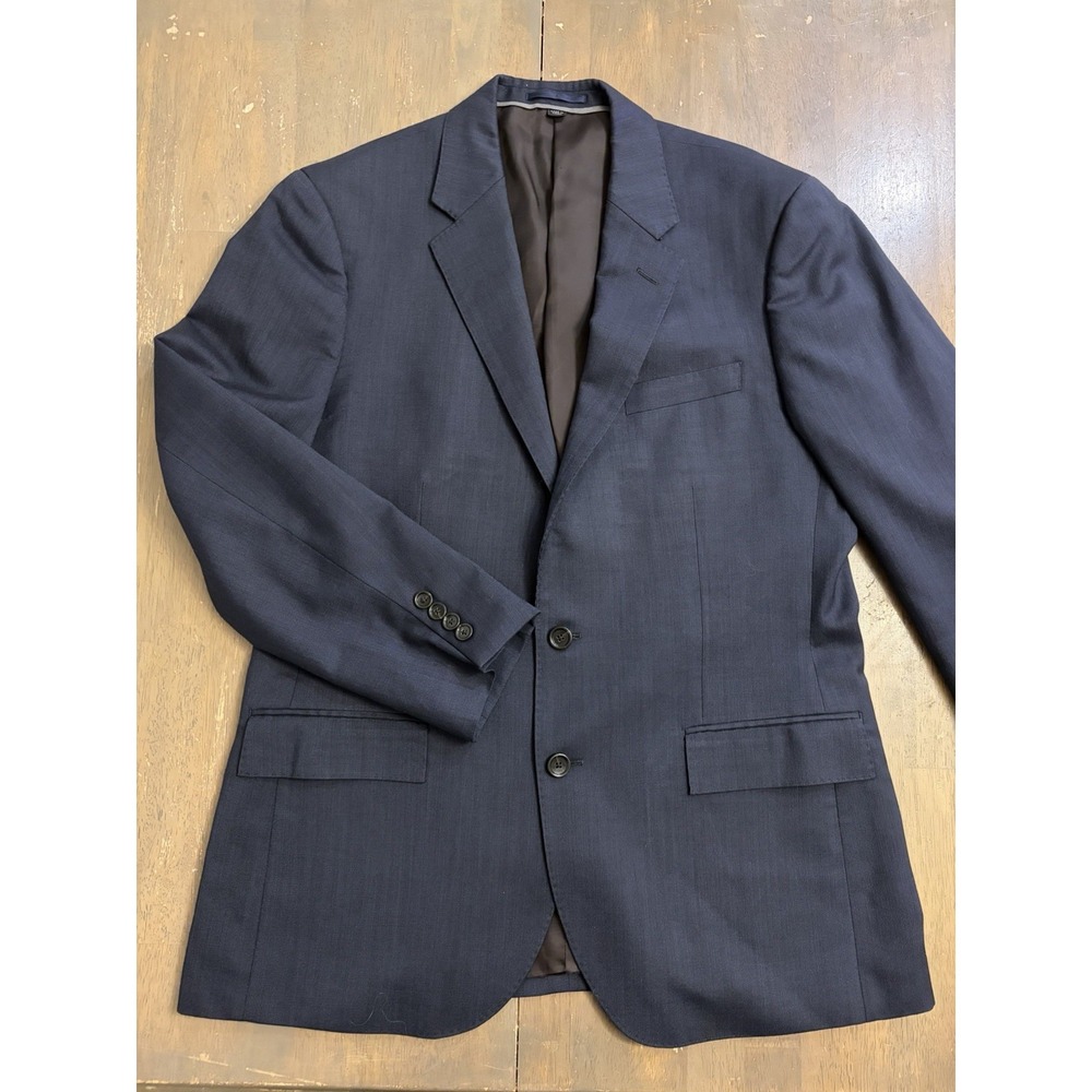 J.Crew Mens 42R Ludlow Suit Jacket Blazer Navy Blue Tollegno Italian Wool Slim